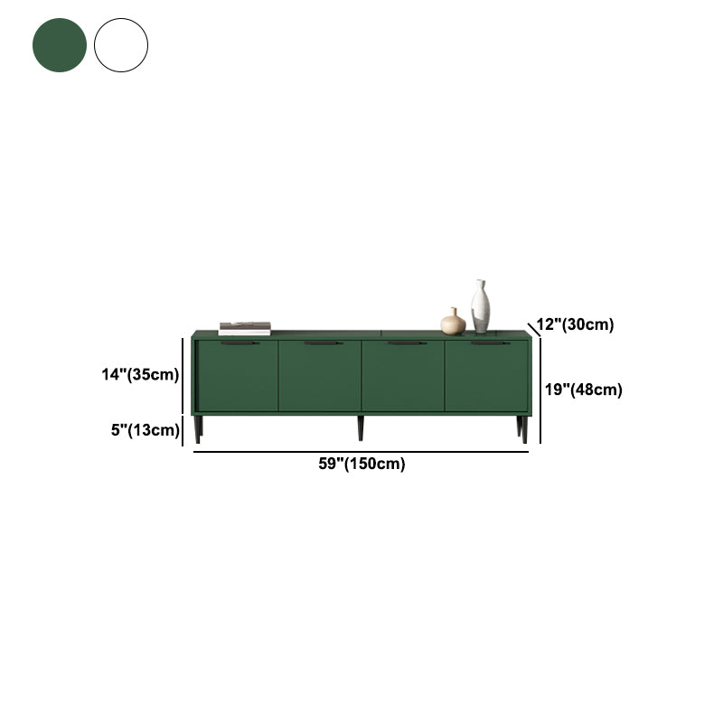 Wooden Enclosed Storage TV Console Scandinavian TV Stand with Cabinet