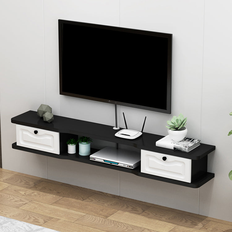 Engineered Wood TV Stand Modern Style Wall-mounted TV Cabinet with 2 Doors