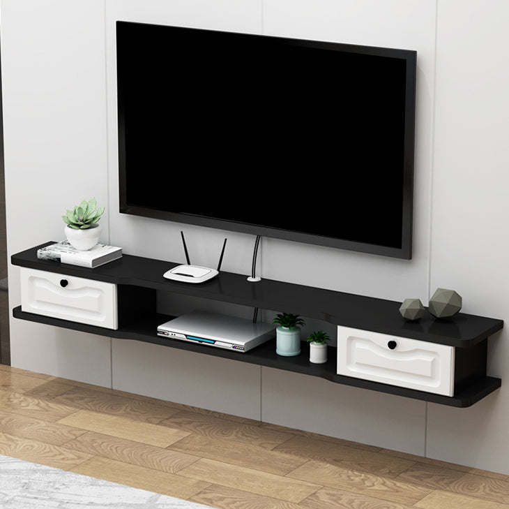 Engineered Wood TV Stand Modern Style Wall-mounted TV Cabinet with 2 Doors