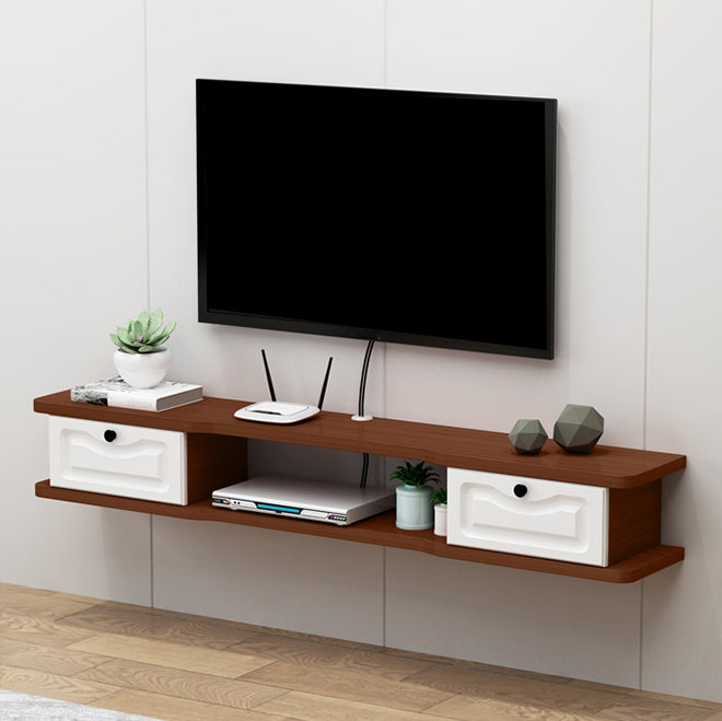 Engineered Wood TV Stand Modern Style Wall-mounted TV Cabinet with 2 Doors