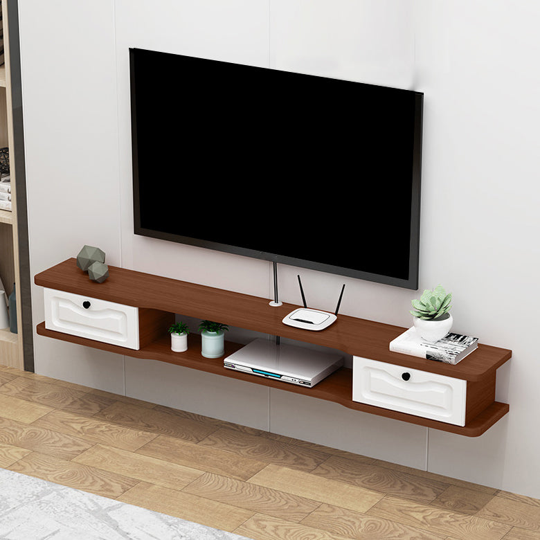 Engineered Wood TV Stand Modern Style Wall-mounted TV Cabinet with 2 Doors