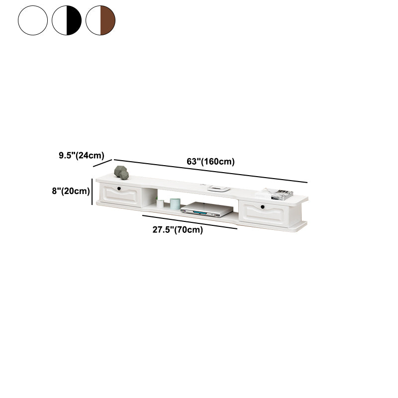 Engineered Wood TV Stand Modern Style Wall-mounted TV Cabinet with 2 Doors