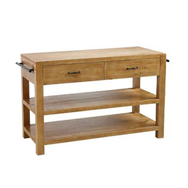 Modern Stationary Kitchen Island table Wood Kitchen Island table with Towel Rack