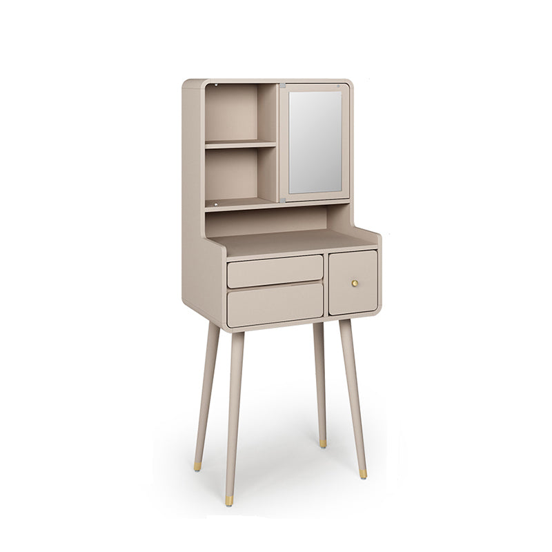 Modern Grey/White Makeup Vanity Set Wood Vanity Dressing Table