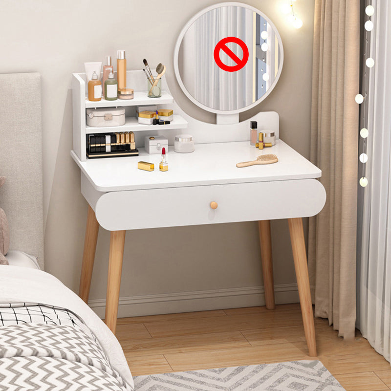 Scandinavian Bedroom Storage Box Standing Straight Feet Vanity Desk
