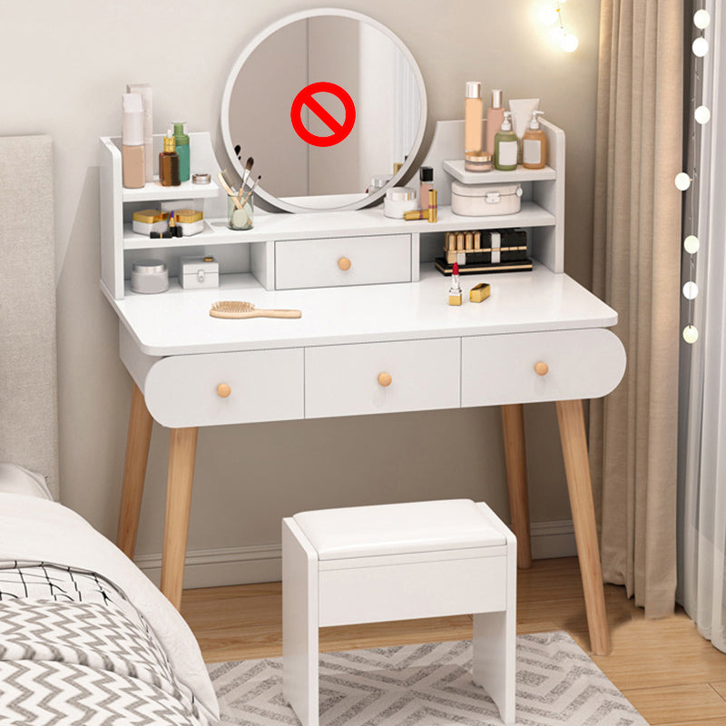 Scandinavian Bedroom Storage Box Standing Straight Feet Vanity Desk