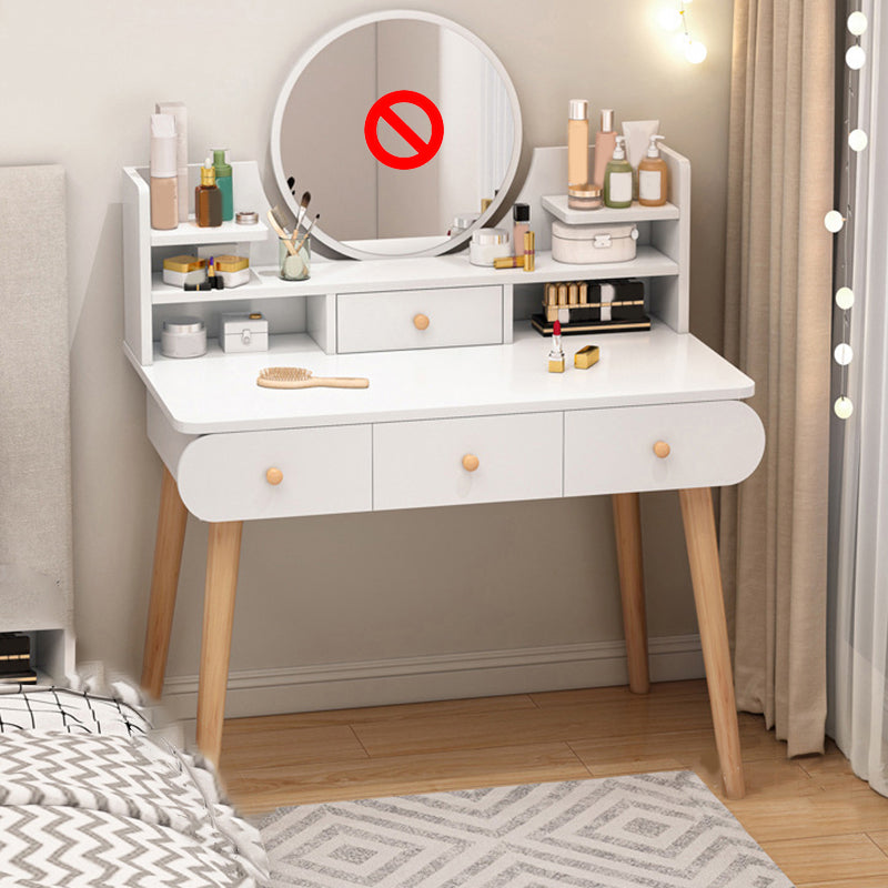 Scandinavian Bedroom Storage Box Standing Straight Feet Vanity Desk