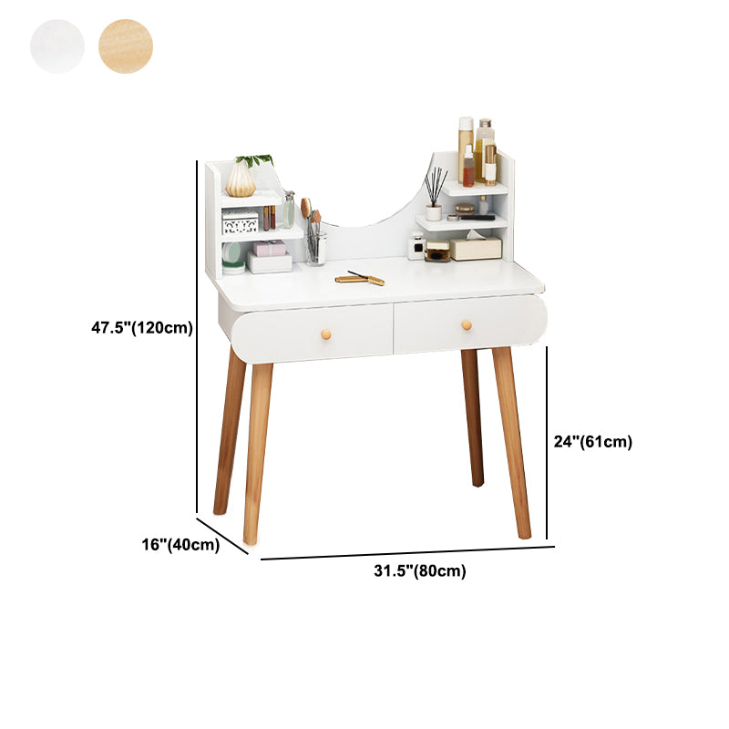 Scandinavian Bedroom Storage Box Standing Straight Feet Vanity Desk