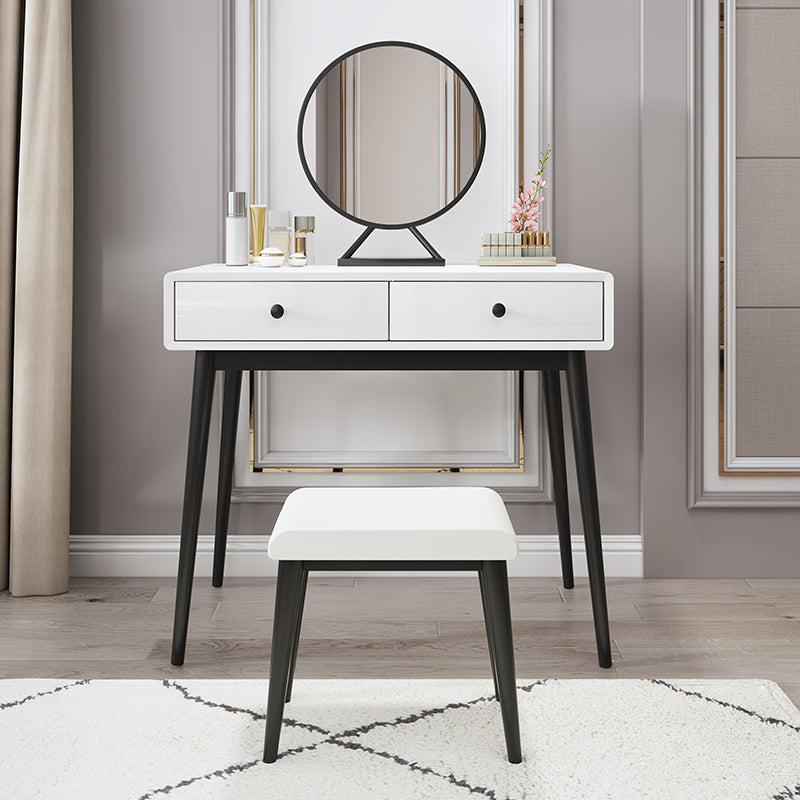 White Makeup Table With Drawers 15.74 W X 29.52" H for Bedroom