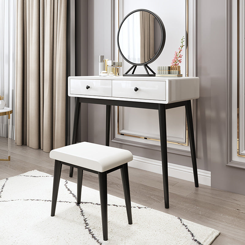 White Makeup Table With Drawers 15.74 W X 29.52" H for Bedroom