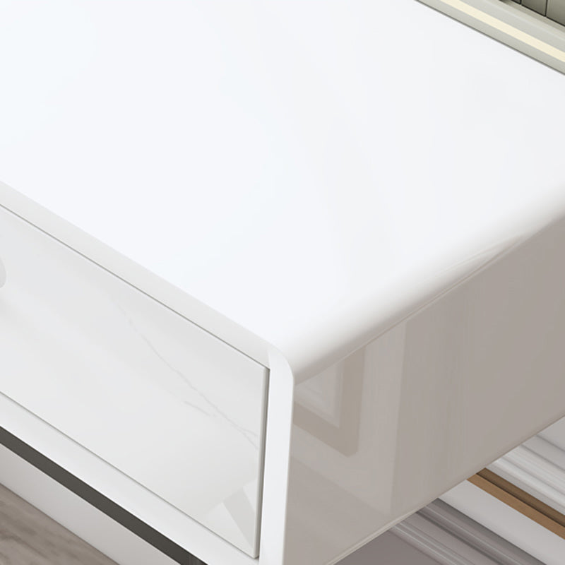 White Makeup Table With Drawers 15.74 W X 29.52" H for Bedroom