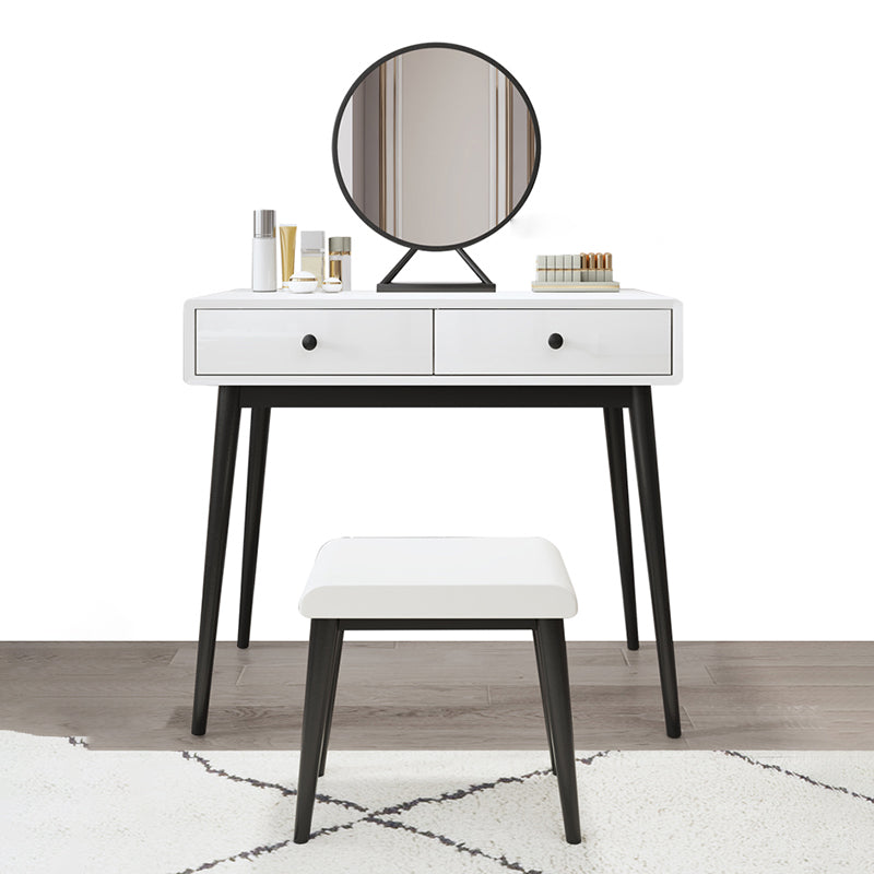 White Makeup Table With Drawers 15.74 W X 29.52" H for Bedroom