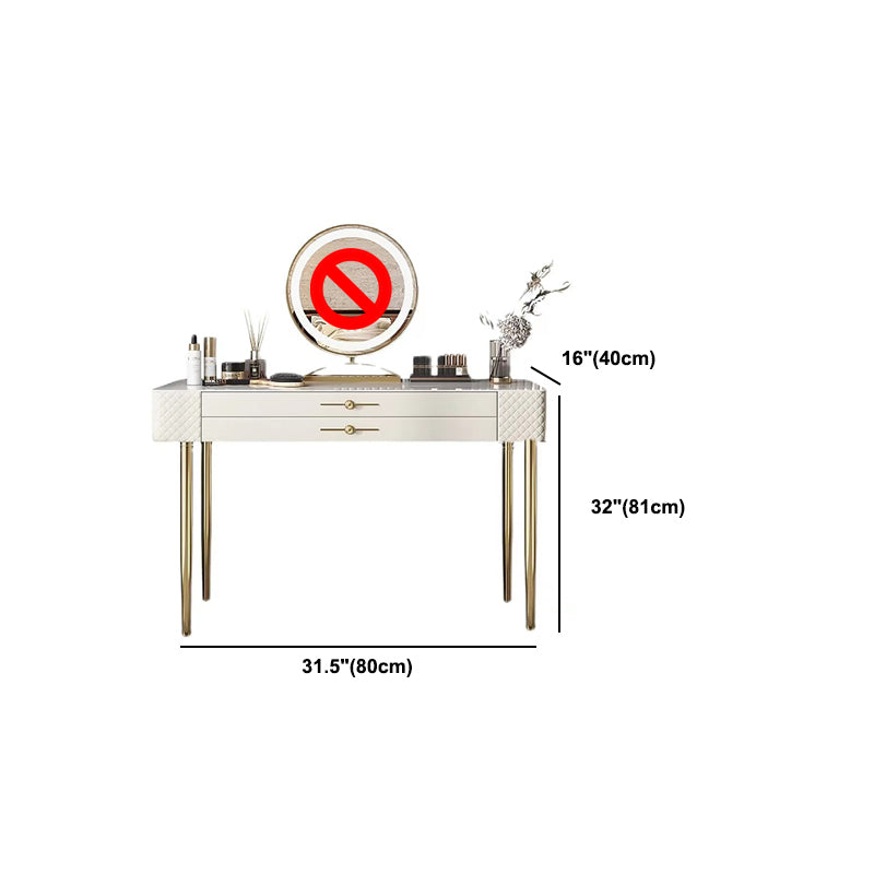 Contemporary Marble Dresser Makeup Counter With Storage Drawers for Bedroom