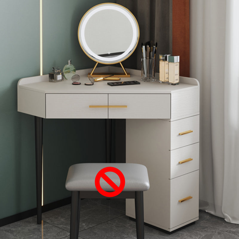 Contemporary Wooden Make-up Vanity With Drawer in Grey for Bedroom