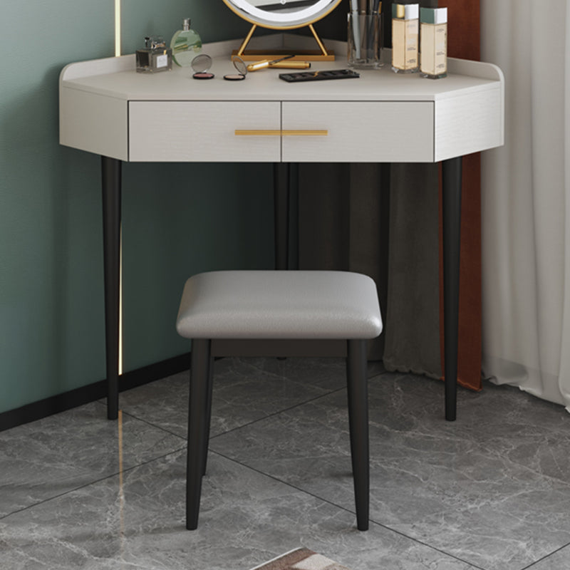 Contemporary Wooden Make-up Vanity With Drawer in Grey for Bedroom