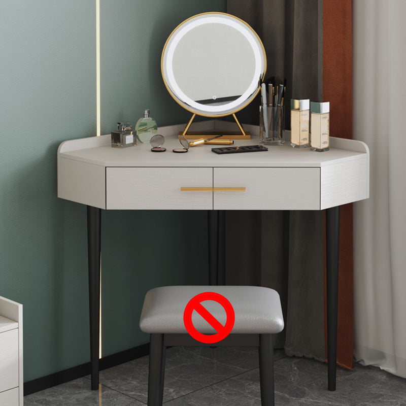 Contemporary Wooden Make-up Vanity With Drawer in Grey for Bedroom