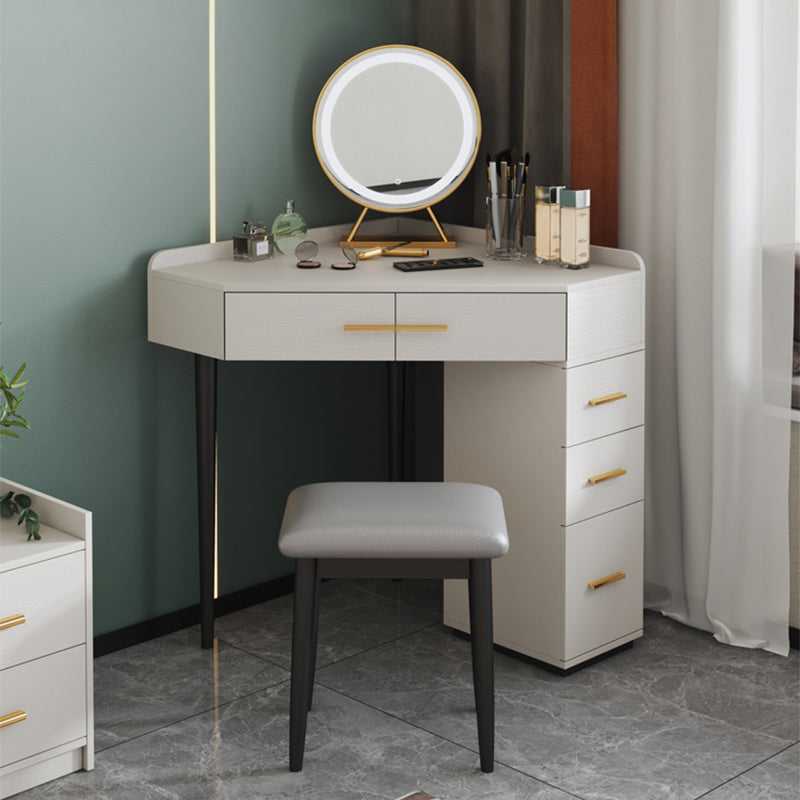 Contemporary Wooden Make-up Vanity With Drawer in Grey for Bedroom