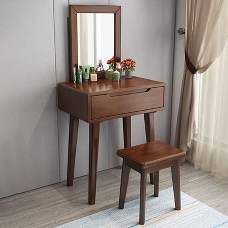 31.5" Height Makeup Vanity Set with Drawer and Mirror Vanity