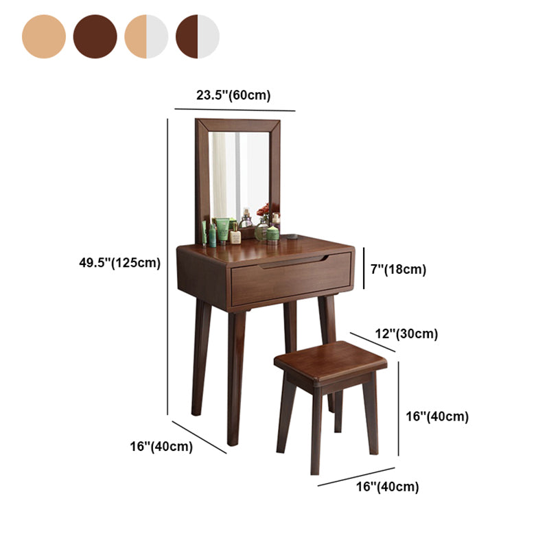 31.5" Height Makeup Vanity Set with Drawer and Mirror Vanity