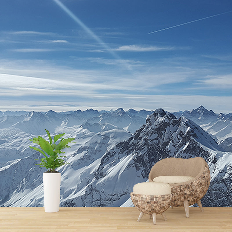 Mountain Photography Wall Mural Drawing Room Mural Wallpaper