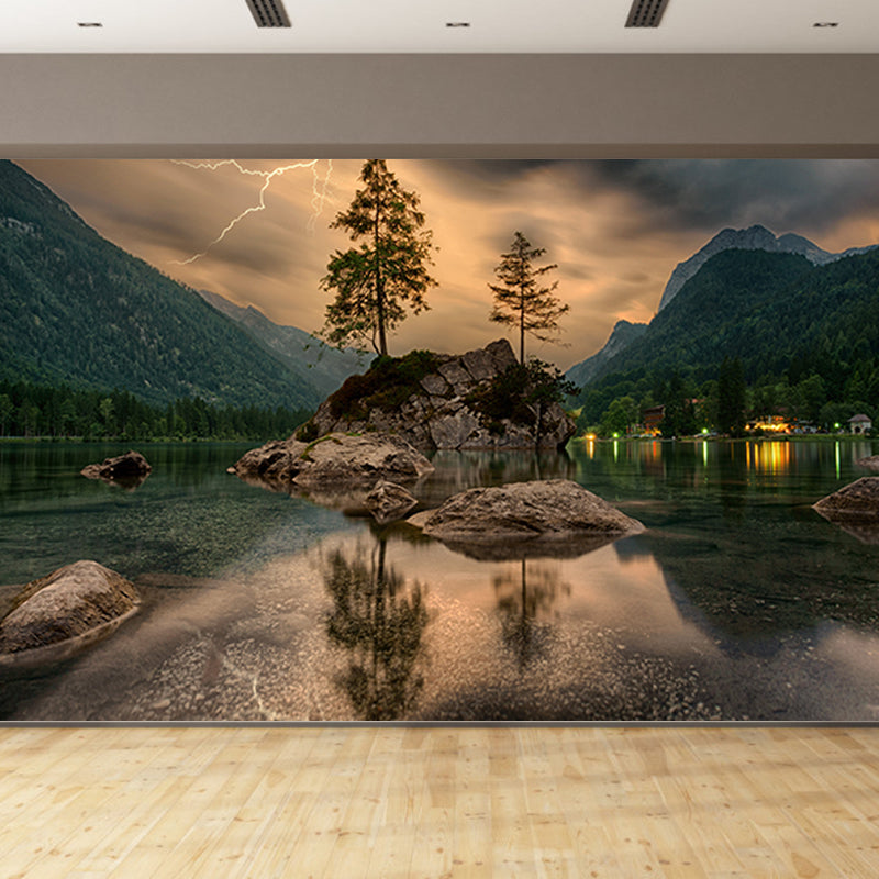 Decorative Wallpaper Mountain Photography Living Room Mural Wallpaper