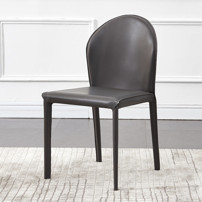 Contemporary Leather Dining Chair Armless Upholstered Dining Chairs