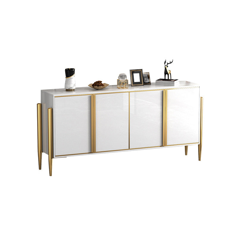 Glam Style Server Sintered Stone Sideboard with Door for Dining Room