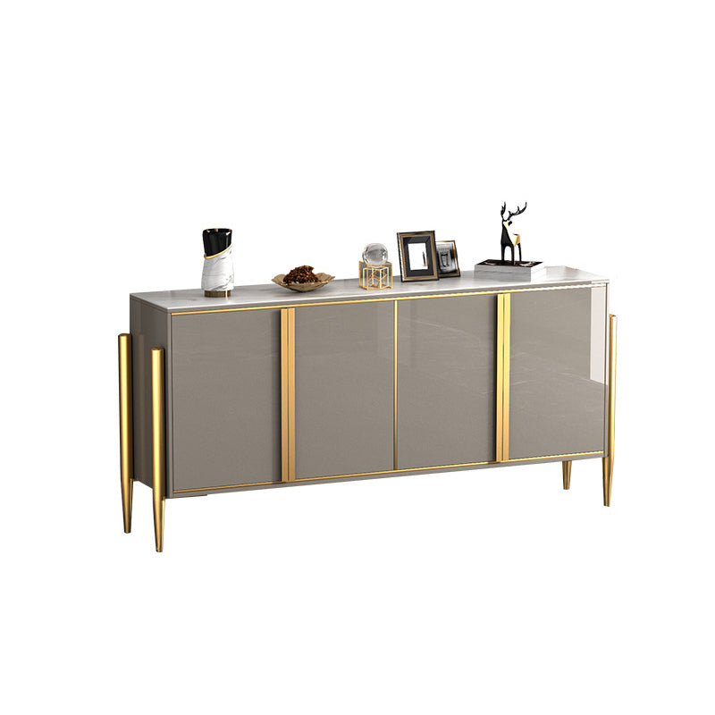 Glam Style Server Sintered Stone Sideboard with Door for Dining Room