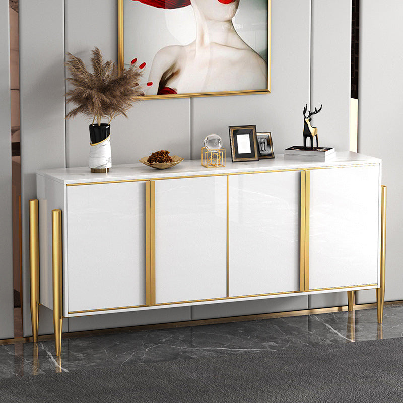 Glam Style Server Sintered Stone Sideboard with Door for Dining Room