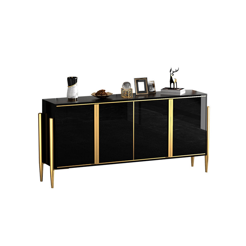 Glam Style Server Sintered Stone Sideboard with Door for Dining Room