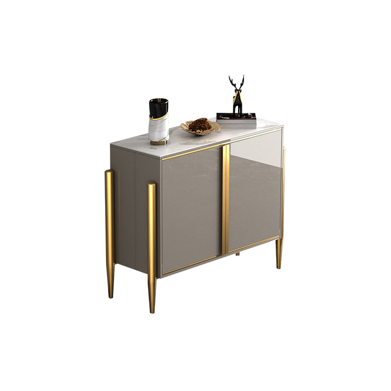 Glam Style Server Sintered Stone Sideboard with Door for Dining Room