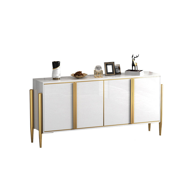 Glam Style Server Sintered Stone Sideboard with Door for Dining Room