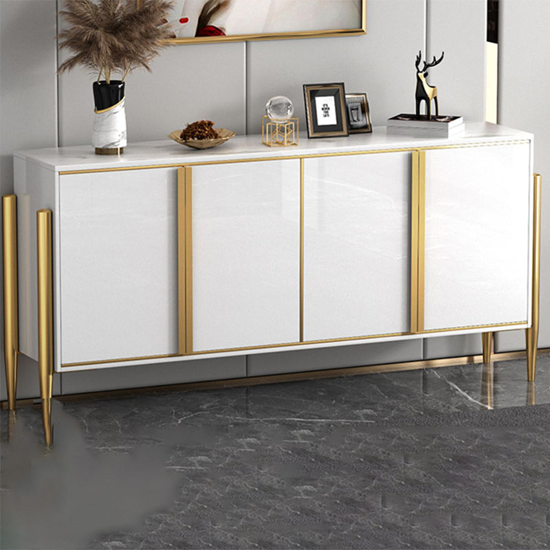 Glam Style Server Sintered Stone Sideboard with Door for Dining Room