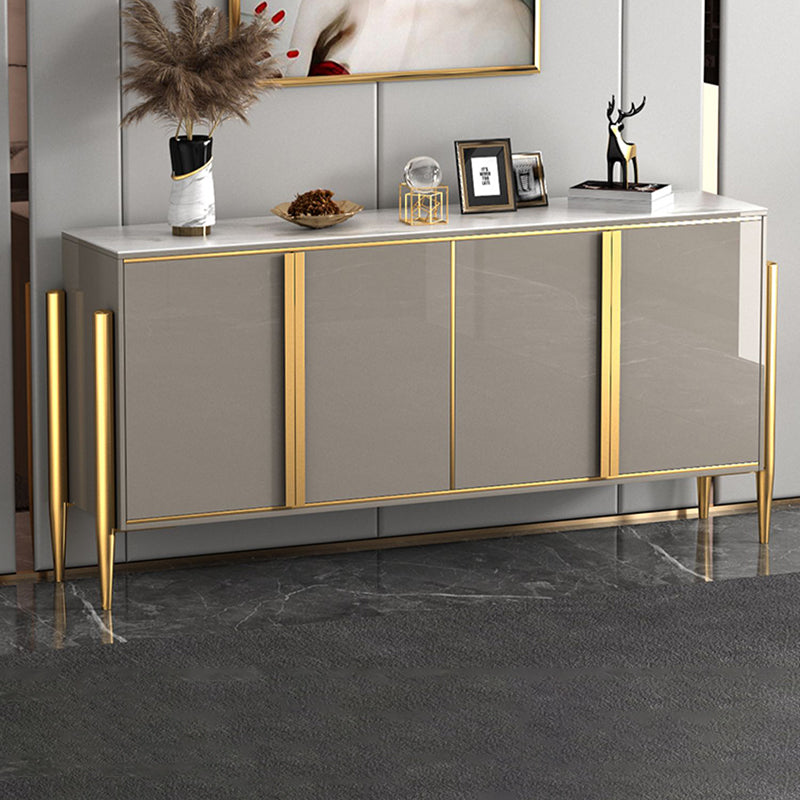 Glam Style Server Sintered Stone Sideboard with Door for Dining Room