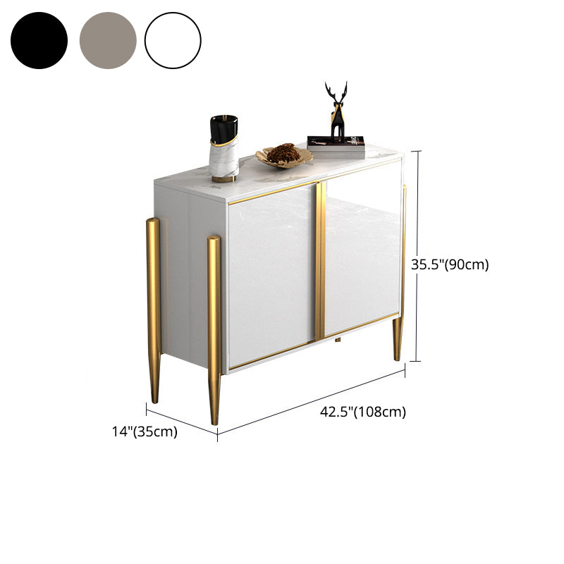 Glam Style Server Sintered Stone Sideboard with Door for Dining Room