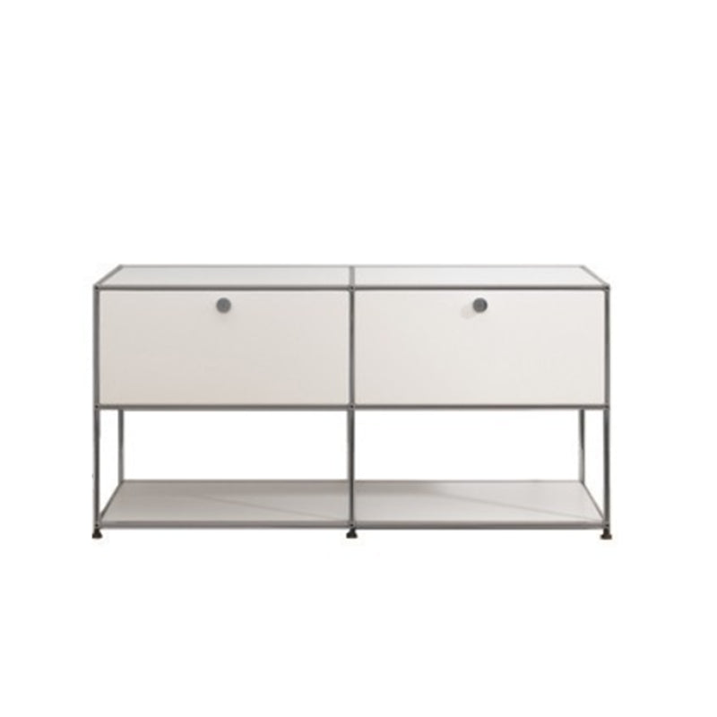 White Colour Metal Sideboard Modern Style Dining Sideboard for Living Room