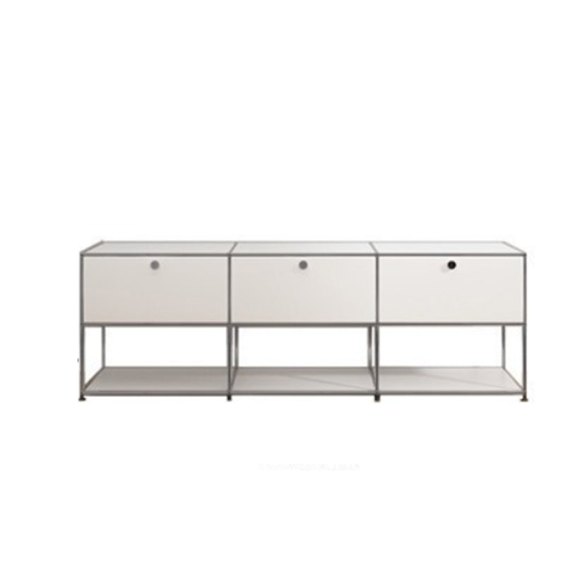 White Colour Metal Sideboard Modern Style Dining Sideboard for Living Room