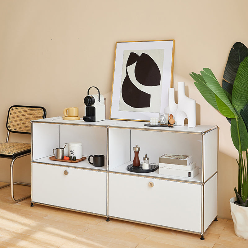 White Colour Metal Sideboard Modern Style Dining Sideboard for Living Room