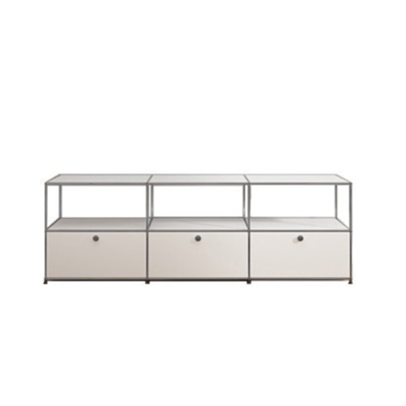 White Colour Metal Sideboard Modern Style Dining Sideboard for Living Room