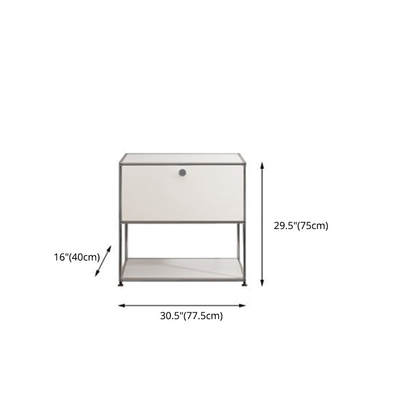 White Colour Metal Sideboard Modern Style Dining Sideboard for Living Room