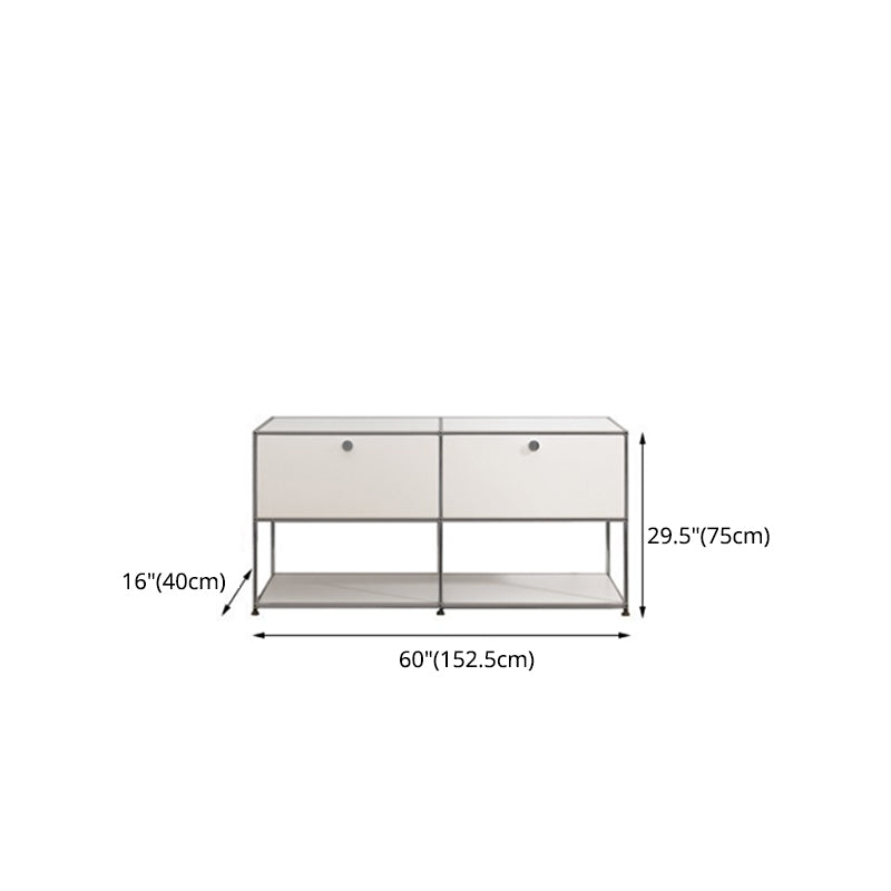 White Colour Metal Sideboard Modern Style Dining Sideboard for Living Room