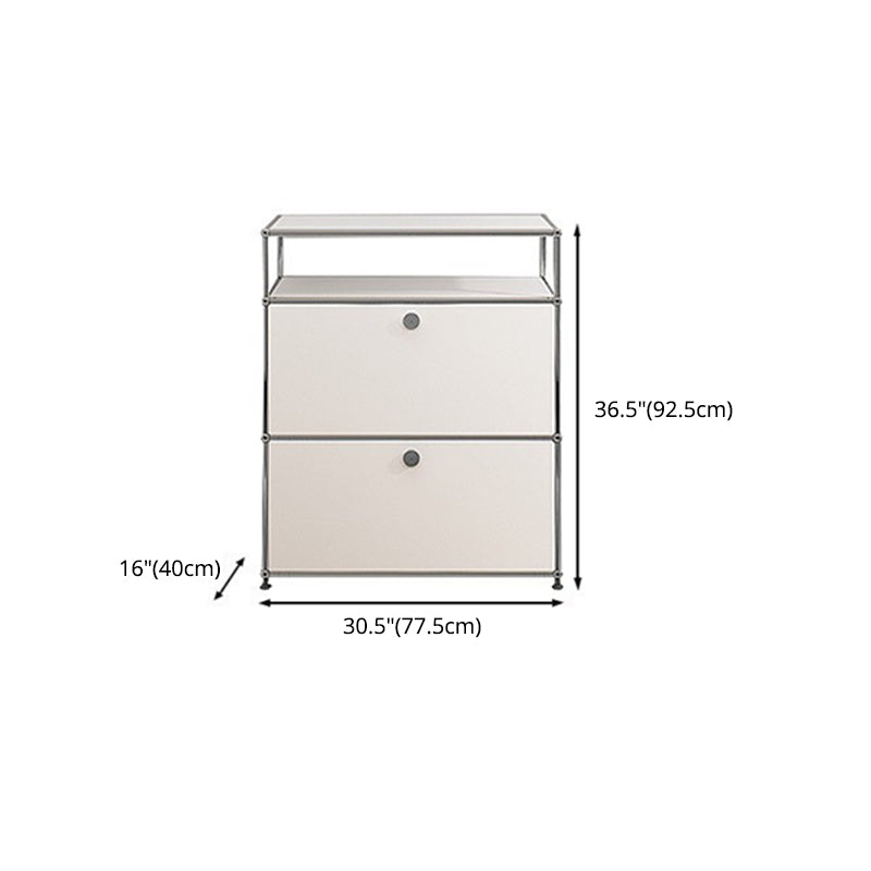 White Colour Metal Sideboard Modern Style Dining Sideboard for Living Room