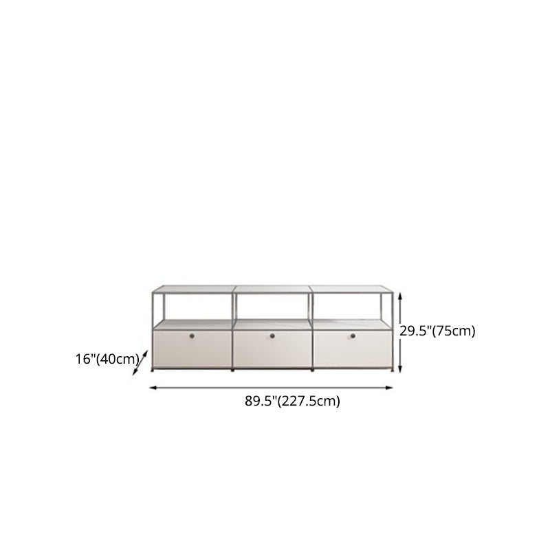 White Colour Metal Sideboard Modern Style Dining Sideboard for Living Room