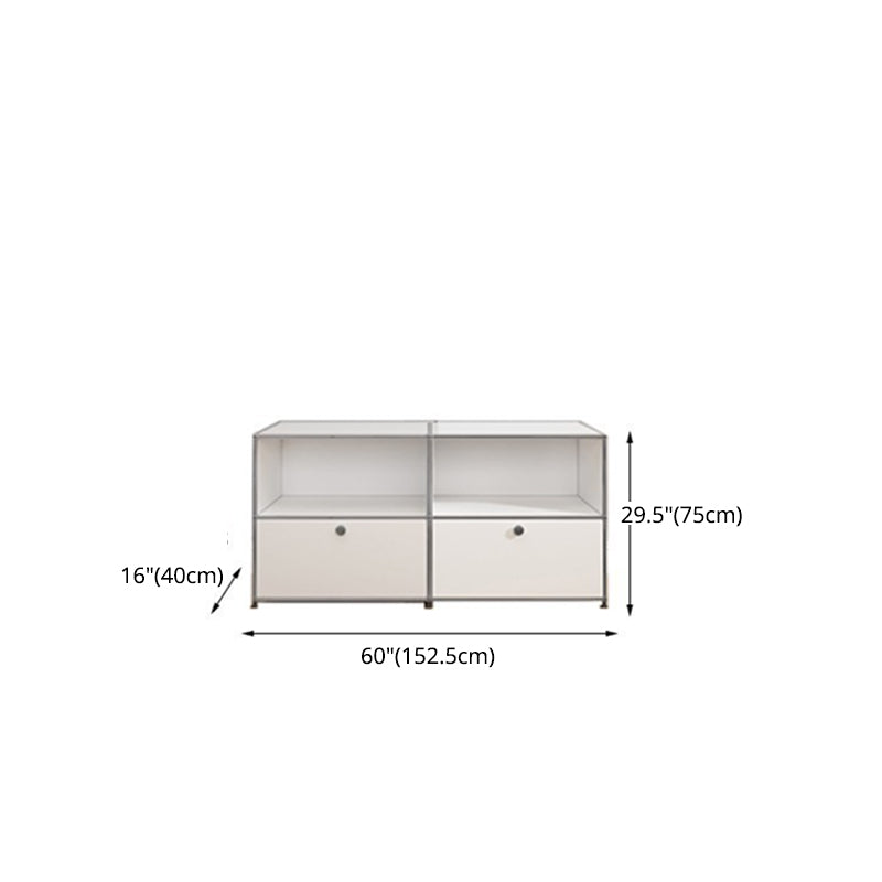 White Colour Metal Sideboard Modern Style Dining Sideboard for Living Room