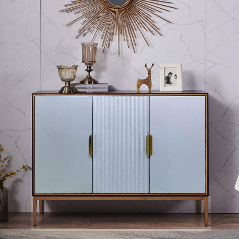 Glam Style Sideboard Engineered Wood Dining Sideboard with Doors for Living Room