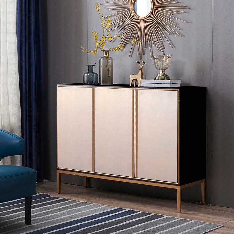 Glam Style Sideboard Engineered Wood Dining Sideboard with Doors for Living Room