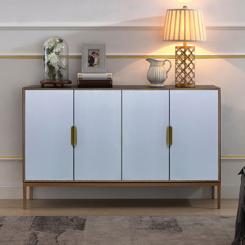 Glam Style Sideboard Engineered Wood Dining Sideboard with Doors for Living Room