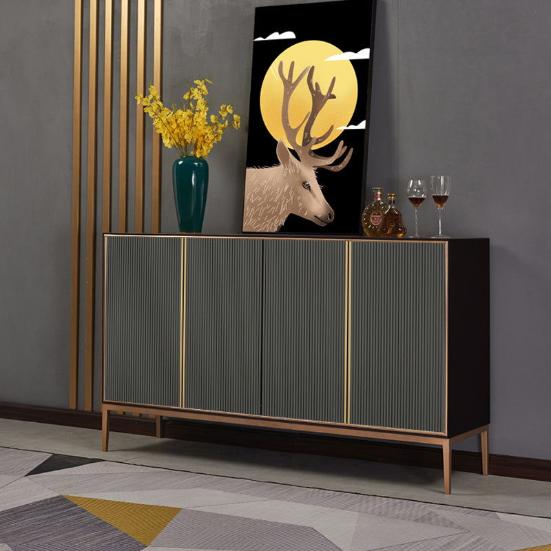 Glam Style Sideboard Engineered Wood Dining Sideboard with Doors for Living Room