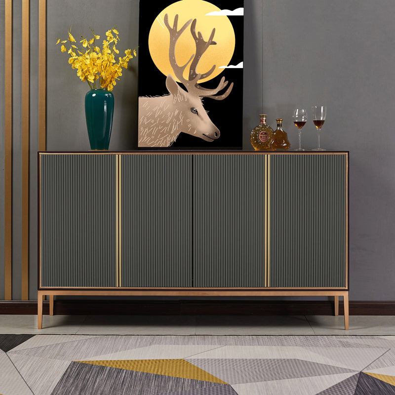 Glam Style Sideboard Engineered Wood Dining Sideboard with Doors for Living Room