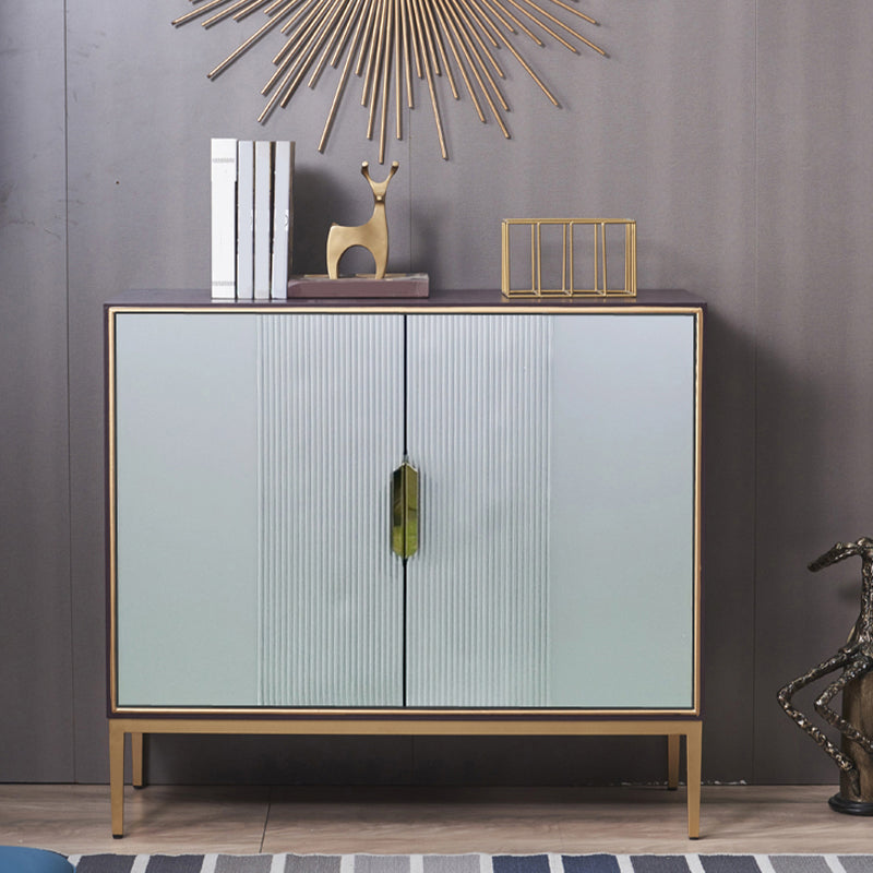 Glam Style Sideboard Engineered Wood Dining Sideboard with Doors for Living Room